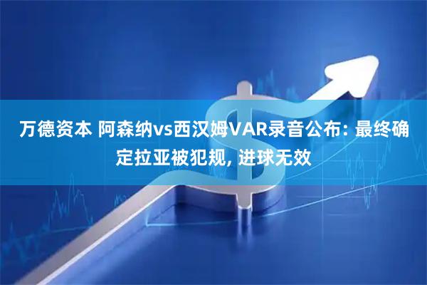万德资本 阿森纳vs西汉姆VAR录音公布: 最终确定拉亚被犯规, 进球无效