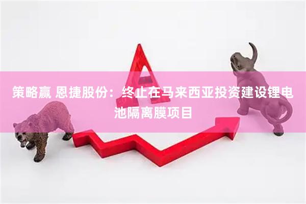 策略赢 恩捷股份：终止在马来西亚投资建设锂电池隔离膜项目