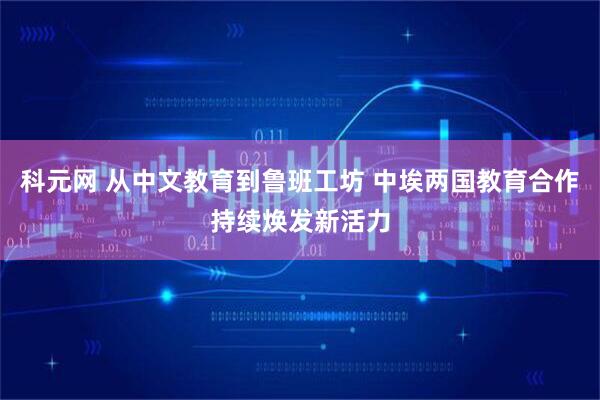 科元网 从中文教育到鲁班工坊 中埃两国教育合作持续焕发新活力
